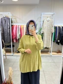 Nuss 3001 Oversize Düğmeli Gömlek Olive thumbnail 1