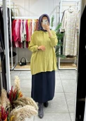 Nuss 3001 Oversize Düğmeli Gömlek Olive thumbnail 2