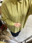 Nuss 3001 Oversize Düğmeli Gömlek Olive thumbnail 3