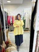 Nuss 3001 Oversize Düğmeli Gömlek Vanilin thumbnail 2