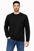 Basic Bisiklet Yaka Relaxed Regular Erkek Sweatshirt - 7063 thumbnail 1