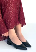 Ferla Siyah Cilt Topuklu Ayakkabı thumbnail 3