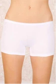 Likralı Süprem Bayan Boxer Short Beyaz 2100B thumbnail 1