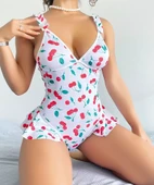 Cherry Bloom Kiraz Desenli Tek Parça Body thumbnail 1