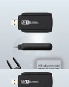 USB 3.0 Wireless Adaptör – 2.4GHz & 5GHz Destekli thumbnail 5