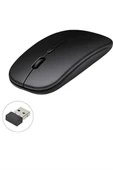 Kablosuz Mouse Fare Şarjlı Bluetooth Wireless Çift Modlu Sessiz thumbnail 1