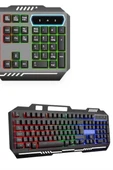 RGB Işıklı Gaming Oyuncu Klavye Q Klavye Mouse Hediyeli thumbnail 5