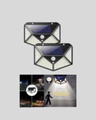 100 LED Solar Lamba Hareket Algılamalı Bahçe Duvar Dış Mekan Aydınlatma thumbnail 3