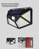 100 LED Solar Lamba Hareket Algılamalı Bahçe Duvar Dış Mekan Aydınlatma thumbnail 2