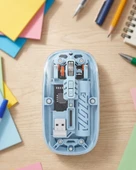 Ofis ve Günlük Kullanım İçin Mavi Bluetooth Kablosuz Mouse thumbnail 1