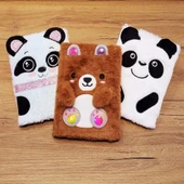 HERŞEYTREND Panda Tasarımlı Peluş Defter thumbnail 3