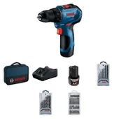 Bosch GSR 12V-30 + 39 Parça Vidalama Seti thumbnail 1