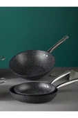 Falez Black Line 26 cm Granit Tava thumbnail 6