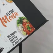 Restoran Önü Metal Menü Panosu 3xA4 thumbnail 8