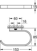 Grohe Selection Tuvalet Kağıtlığı Hard Graphite 41068A00 thumbnail 3