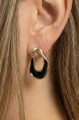 Gold Hole Siyah Mineli Küpe thumbnail 1