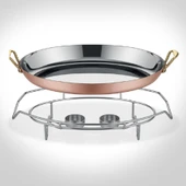 Multi Metal Bakır Oval Sahan ve Stant A101OV35S thumbnail 1