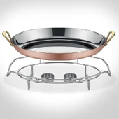 Multi Metal Bakır Oval Sahan ve Stant A101OV35S thumbnail 2