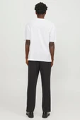 Jack&jones 12249319 0 Yaka Erkek Basic Tshirt - Beyaz thumbnail 4