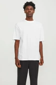 Jack&jones 12249319 0 Yaka Erkek Basic Tshirt - Beyaz thumbnail 1