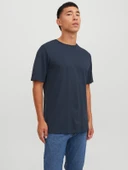 Jack&jones 12156101 0 Yaka Erkek Basic Tshirt - Lacivert thumbnail 1