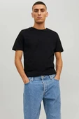 Jack&jones 12156101 0 Yaka Erkek Basic Tshirt - Siyah thumbnail 1