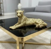 Dekoratif Yatan Leopar Kaplan Kedi Biblo thumbnail 2