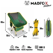 Madfox FoldMesh Mini Kompakt Katlanır Sandalye Savanna Lime thumbnail 7
