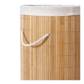 DecoHandy Yuvarlak Bambu Kirli Sepeti thumbnail 2