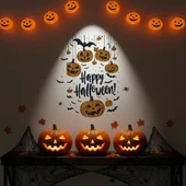 Halloween Temalı Balkabaklı Duvar Sticker Seti thumbnail 1