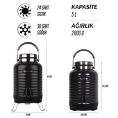 Igloo Family Barrel Termos 5 Litre-SİYAH thumbnail 8