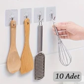 10 ADET Kendinden Yapışkanlı Şeffaf Askı thumbnail 1