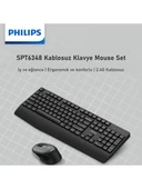 Philips SPT6348 Kablosuz Türkçe Q Klavye ve Mouse Seti thumbnail 5