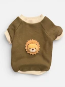 Minik Aslan Köpek Sweatshirt – Haki thumbnail 2