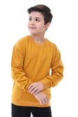 Basic Bisiklet Yaka Şardonlu Çocuk Sweatshirt 3-12 Yaş thumbnail 2