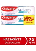 Colgate Sensitive Diş Macunu 2 x 75 ml+ Hediye Dynamic Diş Fırçası Orta thumbnail 1