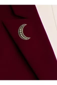 İnci İşlemeli Hilal Broş thumbnail 2