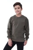 Basic Bisiklet Yaka Şardonlu Çocuk Sweatshirt 3-12 Yaş thumbnail 1