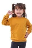 Basic Bisiklet Yaka Şardonlu Çocuk Sweatshirt 3-12 Yaş thumbnail 3