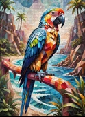 Nova Puzzle 1000 Parça Renkli Papağan Puzzle thumbnail 3