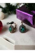 Black Diamond Taşlı Oval Küpe thumbnail 6