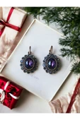 Black Diamond Taşlı Oval Küpe thumbnail 8