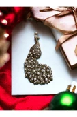 İnci Tavuskuşu Motif Broş thumbnail 1