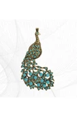 İnci Tavuskuşu Motif Broş thumbnail 8