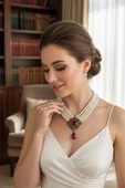 Kristal Taşlı İnci Kolye thumbnail 1