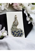 İnci Tavuskuşu Motif Broş thumbnail 9