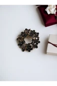 Çelenk Broş İnci Turkuaz Taş thumbnail 12