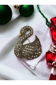 İnci Kuğu Motif Broş thumbnail 11