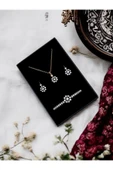 Zirkon Taşlı Papatya Desen Set thumbnail 3