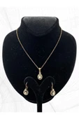 Oval Kesim Zirkon Taşlı Set thumbnail 3